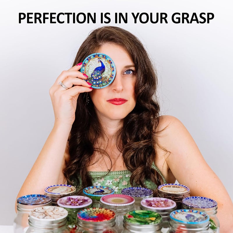 Supa Ant Thickest Canning Lids Wide Mouth (50 Pcs.) Food Grade Tin Can Lids for Canned Food - Buckle Proof & Rust Proof Lid for Canning Kit for Wide Mouth Mason Jars (Painted Glass) Canning Supplies - Image 2